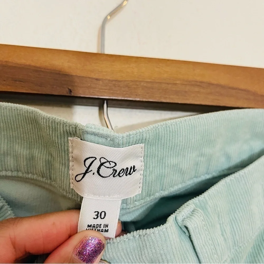 J. Crew Vintage Slim Straight Corduroy Pants Size 30 Blue Pockets